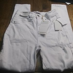 White High Rise Skinny Jeans